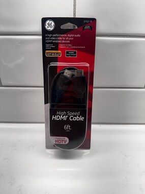 GE High Speed HDMI Cable 6ft - Black
